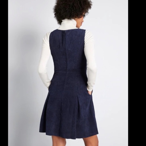 💥LAST CHANCE💥ModCloth navy Dress/pinafore - Picture 2 of 3